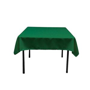 New Creations Fabric & Foam Inc, 54″ x 54″ Square Polyester Poplin Table Overlay, for 42″ Square Small Coffee Table with 6″ Drop, Kelly Green
