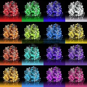 LED Fairy Lights 33ft 100 LEDs Battery Operated String Lights Halloween, Waterproof Multi Color Changing Fairy Lights with Remote for Indoor Outdoor Patio Wedding Party Christmas Bedroom Decoration