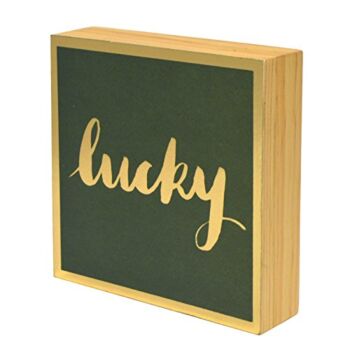 Threshold Lucky Wall Art Green/Tan 6.25″x6.25″ | The Storepaperoomates Retail Market - Fast Affordable Shopping