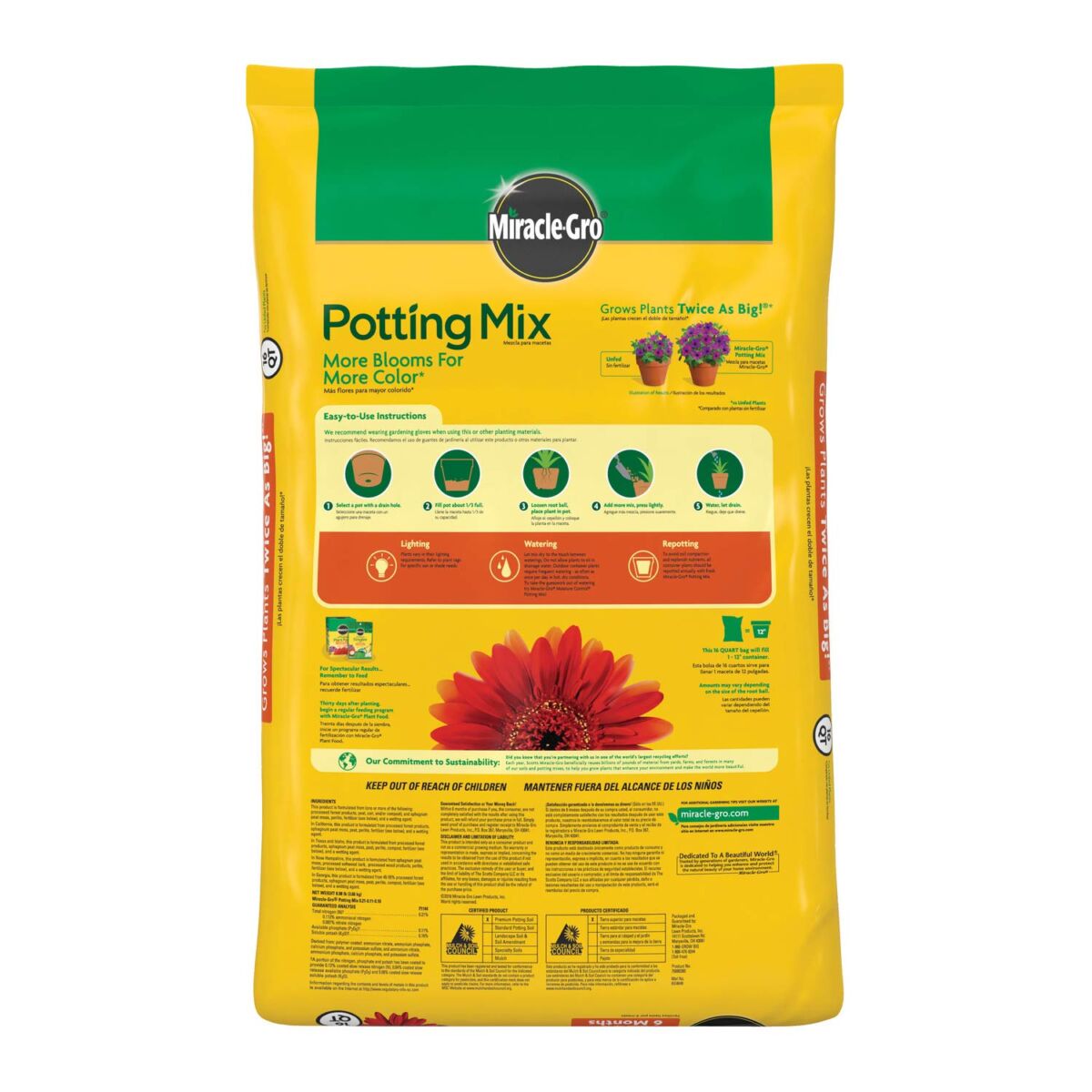 Miracle-Gro Potting Mix 16 qt | The Storepaperoomates Retail Market - Fast Affordable Shopping