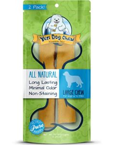 Yeti Natural Himalayan Yak Cheese Long Lasting Dog Chews for Aggressive Chewers, Large Dog, 2 Pieces, 7 Oz