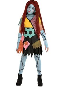Amscan Sally Halloween Costume for Kids, Disney, Nightmare Before Christmas, Medium (8-10), with Accessories