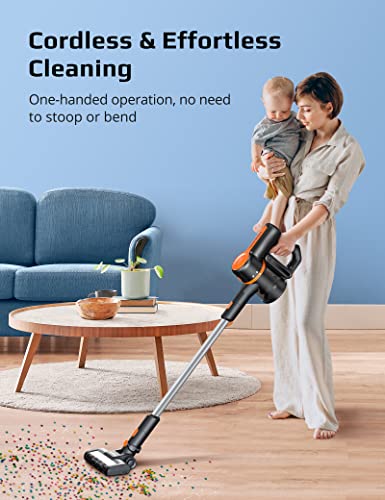 Aspiron Cordless Vacuum Cleaner, 25Kpa 250W Brushless Motor Cordless Stick Vacuum 6 in 1 with 50mins Long Runtime,LED Light, Pet Hair Vacuum Cordless for Carpet Hard Floor Car | The Storepaperoomates Retail Market - Fast Affordable Shopping