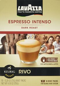 Lavazza Intenso, Espresso 18 Packs of .26oz for Keurig Rivo Systems