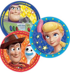 amscan Toy Story 4″ Assorted Round Party Paper Plates 7″ | 24 Count
