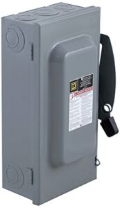 Square D – DU323 General Duty Safety Switch, Steel, Small, Non-Fusible, 100-Amp, 240V, 3-Pole, Indoor