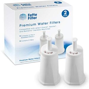 Fette Filter – Replacement Water Filter Compatible with Breville Claro Swiss For Oracle, Barista & Bambino – Compare to Part #BES008WHT0NUC1 (Pack of 2)