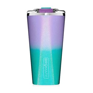 BrüMate Imperial Pint – 20oz 100% Leak-Proof Insulated Tumbler with Lid – Double Wall Vacuum Stainless Steel – Shatterproof – Travel & Camping Tumbler for Beer, & Cocktails (Glitter Mermaid)