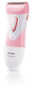 Philips Beauty SatinShave Essential Women’s Wet & Dry Electric Shaver for Legs, Cordless, Pink and White, HP6306/50