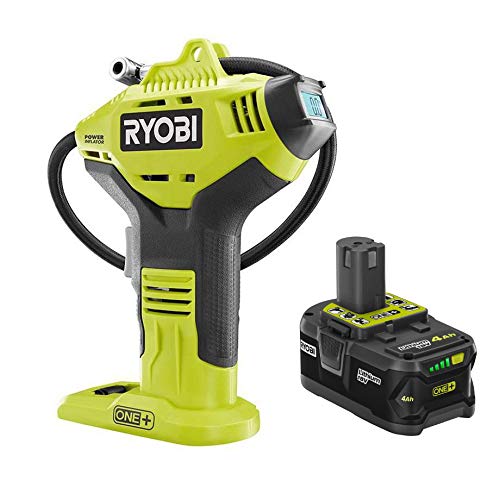 Ryobi P737D 18-Volt ONE+ Cordless High Pressure Inflator with Digital Gauge & 4.0 Ah 18-Volt Lithium-Ion High Capacity Battery (Bulk Packaged) | The Storepaperoomates Retail Market - Fast Affordable Shopping