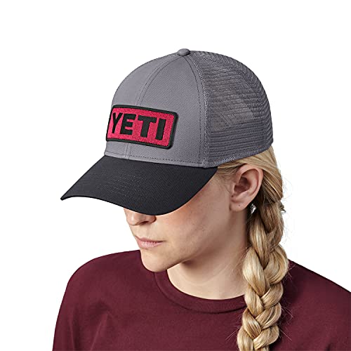 YETI Logo Badge Low Profile Trucker Hat, Black/Harvest Red | The Storepaperoomates Retail Market - Fast Affordable Shopping