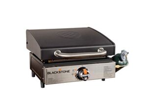 Blackstone 1814 Stainless Steel Propane Gas Portable, Flat Top Griddle Frill Station for Kitchen, Camping, Outdoor, Tailgating, Tabletop, Countertop – Heavy Duty & 12, 000 BTUs, 17 Inch, Black