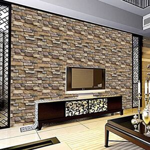 Brick Wallpaper Peel and Stick – New and Improved 3D Wallpaper for Bedroom – Stone Wallpaper – Removable Wallpaper Stick and Peel – Faux 3D Wall Paper – 17.71” x 118” (1)