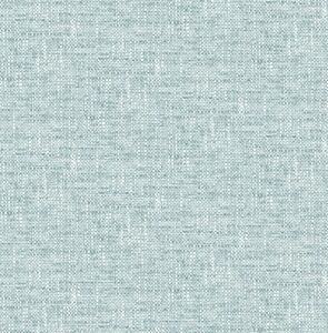 NuWallpaper NU2919 Aqua Poplin Texture Peel & Stick Wallpaper, Blue