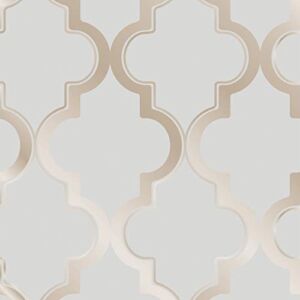 Tempaper Bronze Gray Marrakesh Removable Peel and Stick Wallpaper, 20.5 in X 16.5 ft, Made in the USA
