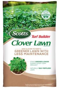 Scotts Turf Builder Clover Lawn Seed for a Greener Lawn with Less Maintenance that Naturally Self-Fertilizes, 2lbs.