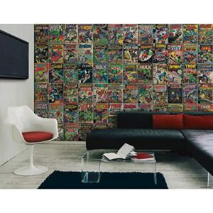 RoomMates RMK11410M Marvel Comic Cover Peel and Stick Wallpaper Mural-10.5 x 6 ft, Yellow