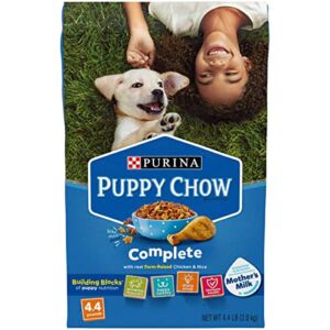 Purina Puppy Chow High Protein Dry Puppy Food, Complete With Real Chicken – (4) 4.4 lb. Bags