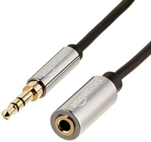 Amazon Basics 3.5mm Male to Female Stereo Audio Extension Adapter Cable – 6 Feet