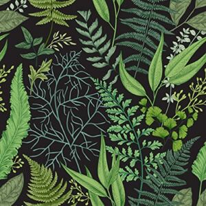 uniQstiQ Botanical Leaves and Ferns Peel and Stick Wallpaper (25W x 125H)Inch, Multicolor, B0084 125
