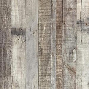 Wood Wallpaper 17.7″ x 394 “Distressed Wood Contact Paper Reclaimed Tan Peel and Stick Wallpaper for Cabinets Backsplash Wallpaper Stick on for Bedroom Removable Self Adhesive Shelf Paper Decorative