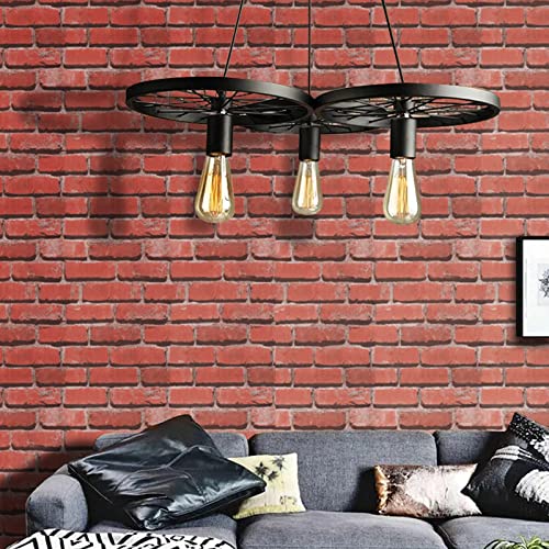 WAPANE Red Brick Peel and Stick Wallpaper 15.7in X 78.7in, Contact Paper Waterproof, Wall Paper Pull and Stick for Bedroom Living Room, Textured Self-Adhesive & Removable | The Storepaperoomates Retail Market - Fast Affordable Shopping