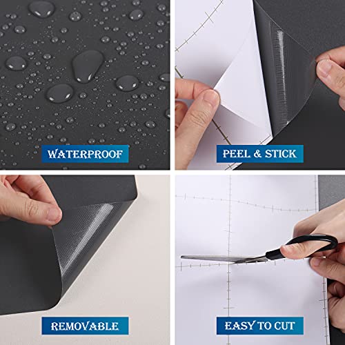 FunStick Matte Black Contact Paper for Countertops Waterproof Self Adhesive Solid Black Wallpaper Peel and Stick Wallpaper Black Removable Vinyl Wallpaper for Cabinets Bedroom Desk Shelves 15.8″x78.8″ | The Storepaperoomates Retail Market - Fast Affordable Shopping