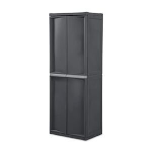 Sterilite 01423V01 4 Shelf Cabinet, Grey, 1-Pack