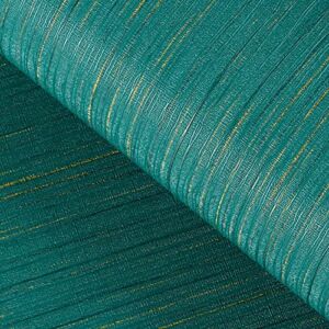 FunStick Teal Green Grasscloth Wallpaper Peel and Stick Textured Fabric Linen Wallpaper Self Adhesive Faux Grasscloth Contact Paper for Room Walls Cabinets Furniture Drawers Desk Removable 15.8″x78.8″