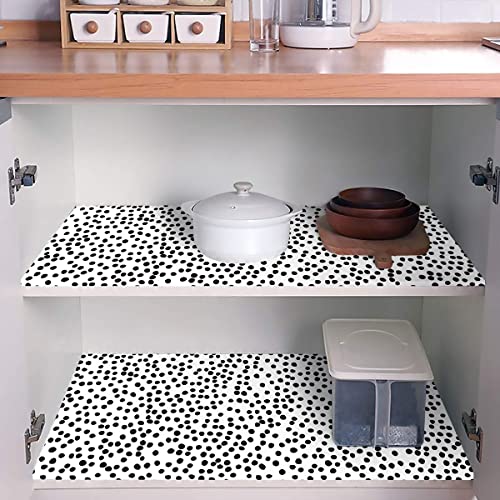 Jeweluck Black and White Peel and Stick Wallpaper Dot Contact Paper 17.7inch×118.1inch Modern Dot Wallpaper Self Adhesive Removable Wallpaper Stick and Peel Decorative Wallpaper for Bedroom Vinyl | The Storepaperoomates Retail Market - Fast Affordable Shopping
