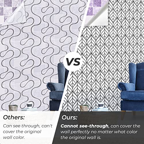 Beautyhero Black and White Wallpaper: Peel and Stick Wallpaper Removable Wallpaper Boho Geometric Renter Friendly Halloween Decorations for Bedroom Cabinets Backsplash 17.7″x78.7″ | The Storepaperoomates Retail Market - Fast Affordable Shopping