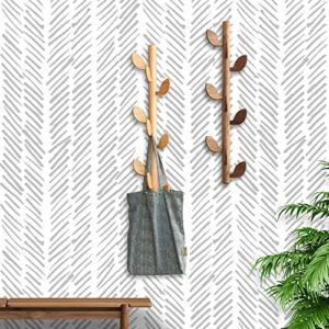 Stripe Wallpaper Peel and Stick Geometric Wallpaper 236“ x 17.52” Aidehome Removable Wallpaper Self Adhesive Wallpaper for Bedroom DIY Decoration Backsplash Wall Panel