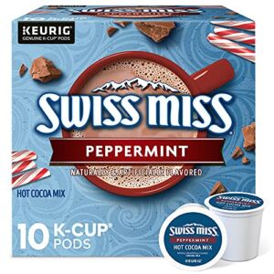 Swiss Miss Peppermint Hot Cocoa, Keurig Single-Serve K-Cup Pods, 10 Count