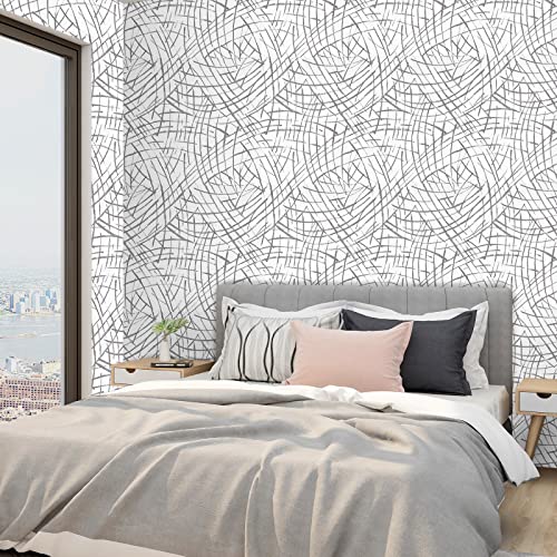 SUNBABY Peel and Stick Wallpaper Removable:Abstract Self-Adhesive Wallpaper Grey Cat Paw Pattern Decorative Wallpaper(17.7’’ * 78.7’’) | The Storepaperoomates Retail Market - Fast Affordable Shopping
