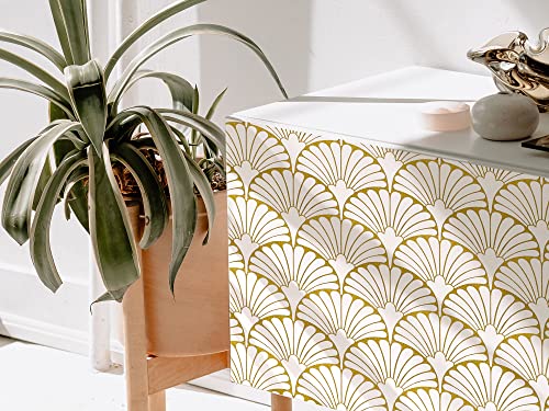 Gold Wallpaper Peel and Stick Wallpaper Boho Gold Contact Paper for Cabinets Self Adhesive Removable Wallpaper Stick on Wallpaper for Bedroom Modern Wall Paper Leaf Wallpaper Ginkgo Biloba17.3”×393” | The Storepaperoomates Retail Market - Fast Affordable Shopping