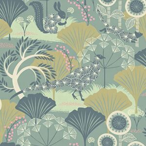 Wudnaye Floral Wallpaper Peel and Stick Wallpaper Floral Contact Paper 17.7 inch x 393.7 inch Leaf Decorative Contact Paper Floral Wallpaper Stick and Peel Vintage Botanical Removable Wall Paper Vinyl