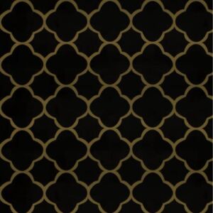 Feisoon 14.2″ｘ78.7″ Black and Gold Trellis Wallpaper Peel and Stick Trellis Contact Paper Removable Wallpaper Self Adhesive Wallpaper Modern Trellis Wallpaper for Home Cabinet Drawer Shelf Liner Decor