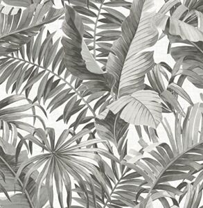 NuWallpaper NUS4166 Maui Peel & Stick Wallpaper, Black & White