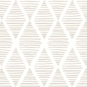 Modern Stripe Peel and Stick Wallpaper Beige and White Contact Paper 17.7” x 393” Geometric Wallpaper Self Adhesive Wallpaper Removable Decorative Wallpaper for Bedroom Drawers Cabinets Decor Vinyl