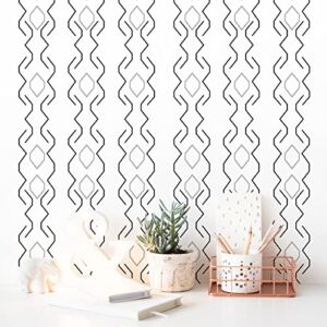 Black and White Peel and Stick Wallpaper Stripe Wallpaper 17.7inch X 118.1inch Modern Stripe Contact Paper Peel and Stick Black and White Removable Wallpaper Geometric Self Adhesive Wall Paper