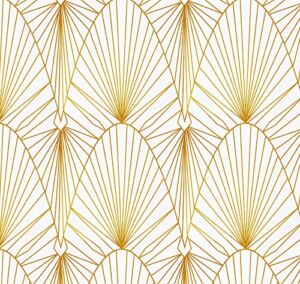 White and Gold Wallpaper Peel and Stick Wallpaper White/Gold Contact Paper White and Gold Geometric Removable Paper Self Adhesive Wallpaper Decorative for Wall Cabinet Vinyl Film 17.3”x118.7”