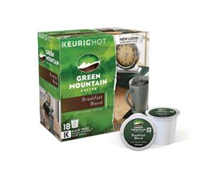 Green Mountain Breakfast Blend Light Roast K-Cups for Keurig (box of 18)