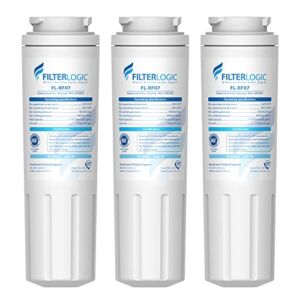 Filterlogic UKF8001 Replacement for EveryDrop Filter 4, Whirlpool EDR4RXD1, Maytag 4396395, UKF8001AXX-200, UKF8001AXX-750, 46-9006, Puriclean II, FMM-2, FL-RF07, Refrigerator Water Filter, Pack of 3
