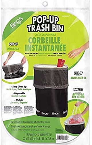 Flings Pop-Up Trash Bin- 13 Gallons | Black | 1 Pc. | The Storepaperoomates Retail Market - Fast Affordable Shopping