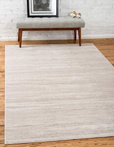 Unique Loom Uptown Collection by Jill Zarin Collection Textured Modern Beige Area Rug (8′ 0 x 10′ 0)