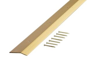 M-D Building Products 72256 Smooth 1-3/8-Inch by 72-Inch Carpet Trim, Satin Brass