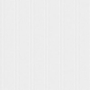 ReWallpaper Removable Faux Beadboard Peel and Stick Wallpaper Self Adhesive White Contact Paper Vinyl Wainscot Panels Wallpaper Roll Paintable Waterproof for Walls Bathroom Cabinets 17.5in x 23ft