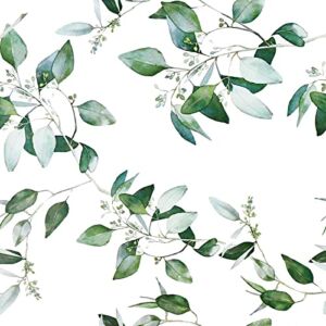 ComShion Floral Wallpaper Peel and Stick Green Leaf Wallpaper Self Adhesive Removable Contact Paper for Cabinets,Bedroom Locker wallpaper17.71 x 118″