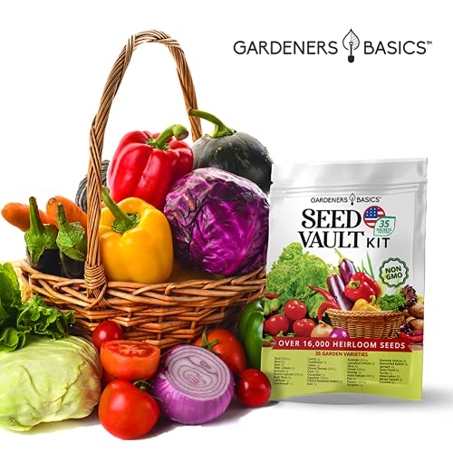 Survival Vegetable Seeds Garden Kit Over 16,000 Seeds Non-GMO and Heirloom, Great for Emergency Bugout Survival Gear 35 Varieties Seeds for Planting Vegetables 35 Free Plant Markers Gardeners Basics | The Storepaperoomates Retail Market - Fast Affordable Shopping
