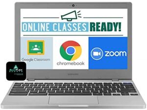 2022 Newest Samsung Chromebook 4 11.6” Laptop Computer for Business Student, Intel Celeron N4000, 4GB RAM, 32GB Storage, up to 12.5 Hrs Battery Life, USB Type-C WiFi, Chrome OS, AllyFlex Mous Pad
